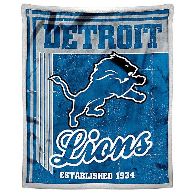 The Northwest Company Detroit Lions Fleece Throw , Blue