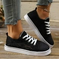 thumbnail image 2 of Summer Tennis Shoes for Women,Womens Casual Breathable Mesh Lace Canvas Shoes,White Sneakers with Embroidery Flower, 2 of 9