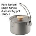thumbnail image 6 of 1.1L Titanium Bushcraft Hanging Pot with Detachable Handle for Camping Hiking, 6 of 8