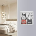 thumbnail image 4 of Yayeee Toggle Light Switch Wall Plate 2-Gang 4.56"x4.48" Decorative Outlet Cover, Black Chubby Cat, 4 of 7