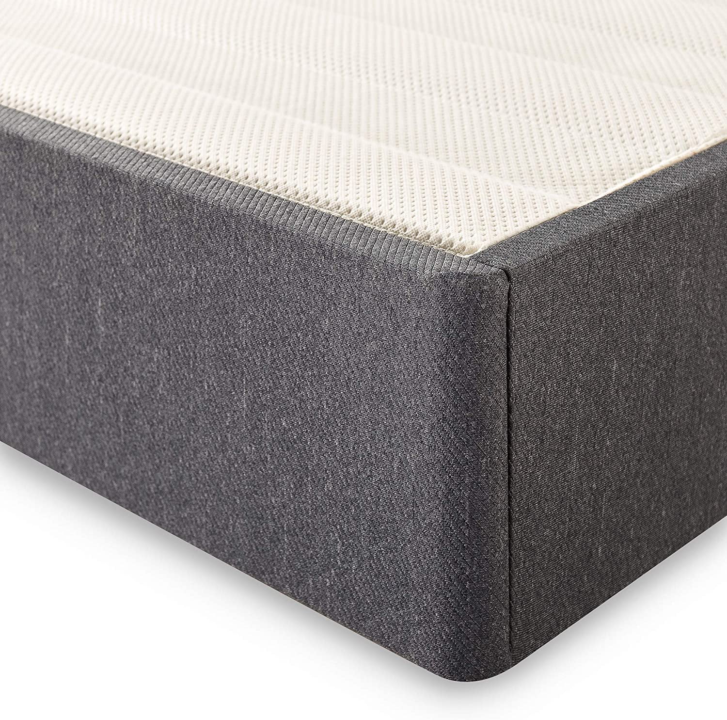 Zinus 9" Upholstered Metal Box Spring with Wood Slats, Mattress Foundation, Queen