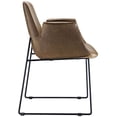 thumbnail image 2 of Modern Contemporary Dining Leather Armchair, Brown, Vinyl Leather, 2 of 4