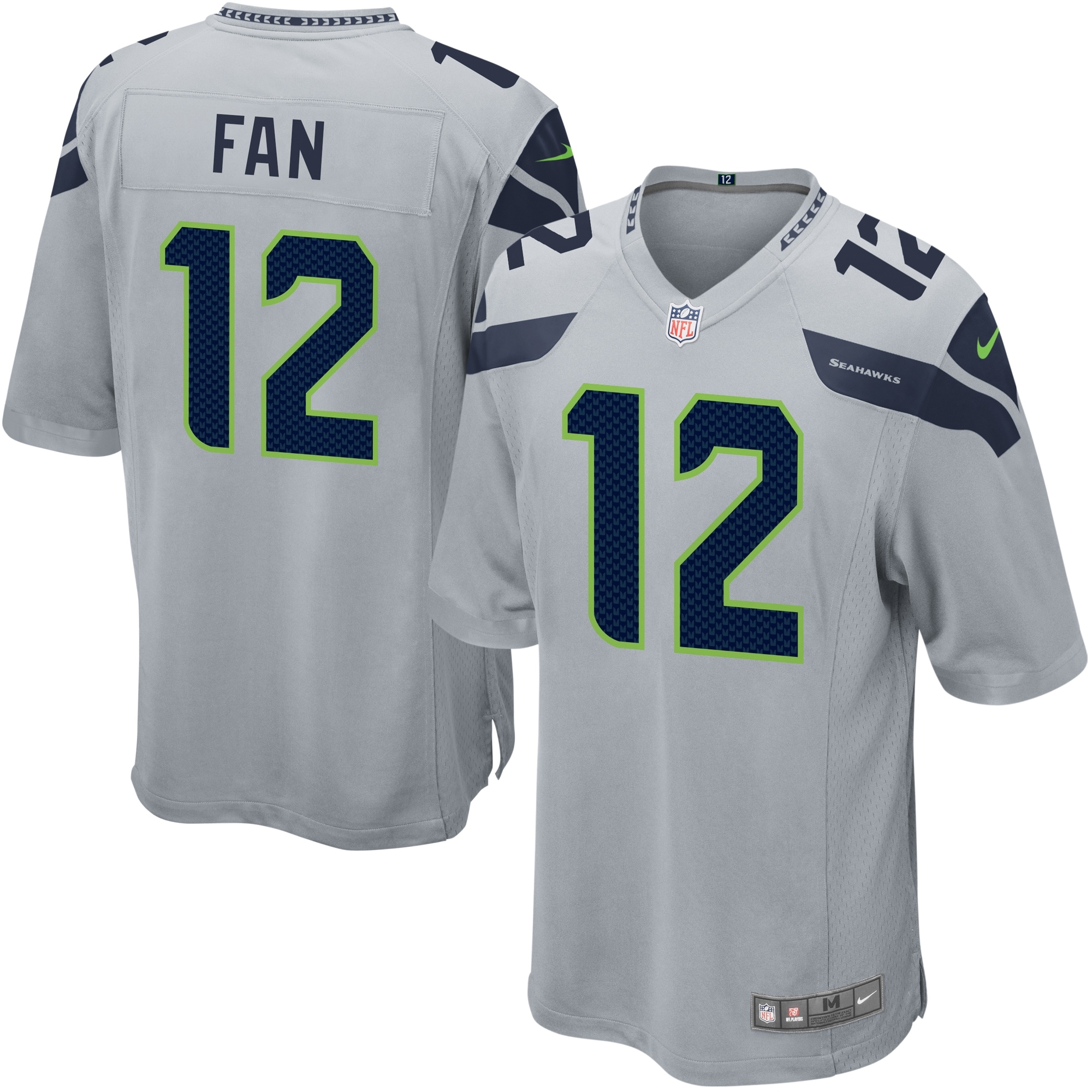 grey and black seahawks jersey