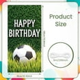 thumbnail image 2 of Green Turf Banner Soccer Ball Football Party Backdrop 3D White Letters Natural Style Sports Theme Background for Soccer Birthday Party Kids Sports Party Outdoor Party Decoration, 2 of 9