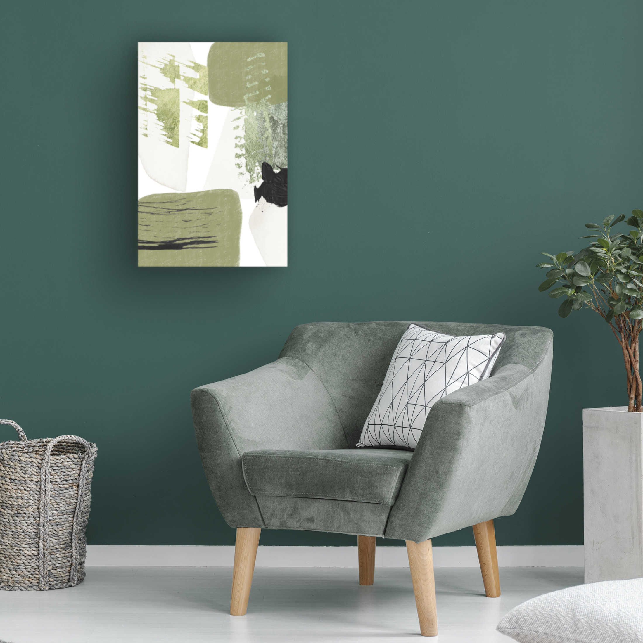 Trademark Fine Art Sally Ann Moss Green Dream 2 Canvas Wall Art
