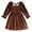 Brown 1, variant on Happy Town Toddler Girl Fall Clothing Long Sleeve Dress Girl Solid Color Casual Fall Winter Clothes