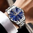 thumbnail image 3 of Binbond Reloj de Pulsera de Negocios para Hombre de 20 Mm con Eslabones de Acero Inoxidable, Multicolor, 3 of 10