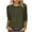 Army Green, variant on BXINGOHAI Tops for Women Trendy Casual Basic T Shirts Lightwight 3/4 Sleeve Solid V Neck Tees Blouses 4XL