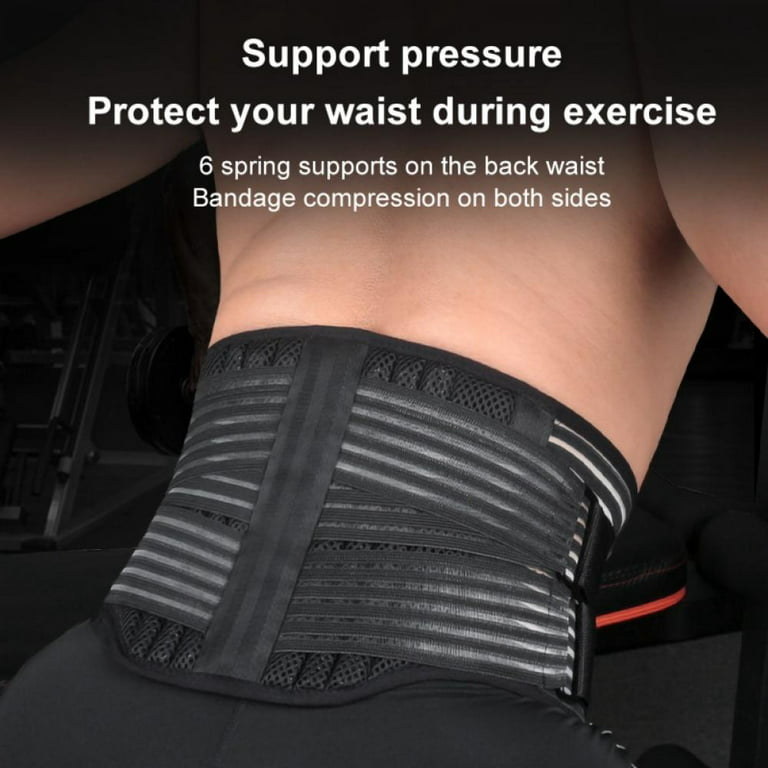 Waist Braces for Lower Back Pain Relief with 6 Stays, Breathable Lumbar  Back Support Belt for work, Anti-skid with 16-hole Mesh 