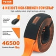 thumbnail image 6 of VEVOR 4x30 Recovery Tow Strap, 46,500 lbs Break Strength, Triple Reinforced Loops, Tree Saver, Off-Road Towing, Weather Resistant, Includes Protective Sleeves & Storage Bag, 6 of 12