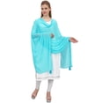 thumbnail image 5 of Phagun Foulard Tour de Cou en Mousseline à Franges d'Été Dupatta Femme Longue Étole Foulards-Vert, 5 of 5