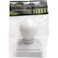 thumbnail image 3 of 3" x 3" Aluminium Ball Top Post Cap for Metal Posts - Pressure Fit - White, 3 of 6