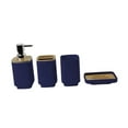 thumbnail image 4 of Fiocias 4 Pieces Bathroom Accessories Set Modern Decorative Home Drain Soap Dish Stylish Dark Blue, 4 of 9