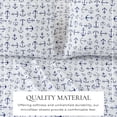 thumbnail image 4 of Great Bay Home Coastal Inspired Microfiber Sheet Set (Twin, Anchor), 4 of 9