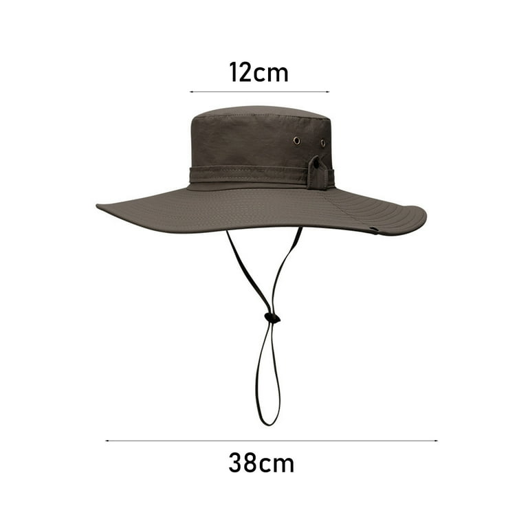 Bucket Hat Wide Brim UV Protection Polyester Packable Quick Dry