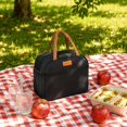 thumbnail image 7 of Clearance! Lunch Bag Foldable Cloth Handle - Lightweight Insulated Thermal Tote, Convenient Storage Bag and Lunch Organizer for Work and Travel,Black, 7 of 7