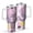 White, variant on Floral 40oz Tumbler– Stainless Steel Insulated Tumbler with Handle and Straw, Large Capacity Travel Cup for Hot & Cold Drinks,Thanksgiving,Christmas, Spring,Flower