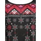 thumbnail image 3 of Camiseta de Navidad de Color Degradado con Estampado de Copo de Nieve con Mangas en Forma de Campanilla Rosegal Mangas largas de talla grande, 3 of 5