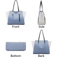 Women 4pcs Tote Shoulder Bags Set Stitching Satchel Purse Faux Leather