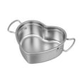 thumbnail image 6 of deevoka 2x Sauce Pan Cooking Pot Stainless Steel Heart Shaped Sauce Pan Soup Pot, 6 of 9