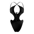thumbnail image 4 of Womens Clearance asdoklhq Swimsuits for Women Plus,Women Summer Solid Hollow Tank Top One-Piece Bikini Swimsuit Women Swimwear, 4 of 4