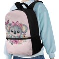 thumbnail image 4 of HUIACONG Pink Bow Koala Backpack for Daily School Use Multi Compartment Wear‑Resistant Large Capacity for Elementary Middle School Kids, 4 of 6