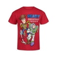 thumbnail image 2 of Disney Pixar Toy Story Woody Buzz Lightyear Forky Rex Slinky Dog Big Boys 4 Pack T-Shirt White 12, 2 of 5