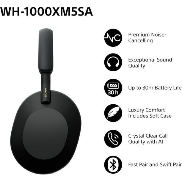 Sony WH-1000XM5SA Premium Noise Cancelling Wireless Over-Ear