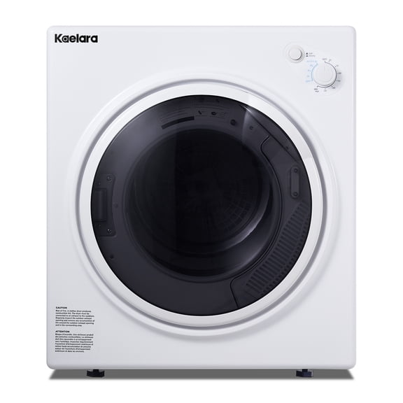 Kaelara Portable Dryers for Laundry 1500W, 3.0 cu.ft Apartment Dryer with 4 drying Mode, Front Load Electric Dryer for RVs and Apartments, White