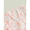 thumbnail image 6 of Jxzom Toddler Baby Girls One Piece Swimsuit Floral Zip Rash Guard Ruffled Swimwear 6M 9M 12M 18M 2T 3T Long Sleeve Bathing Suit, 6 of 8