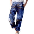 thumbnail image 1 of toraway Ensemble Pantalon et Haut Décontracté pour Femmes Poches en Coton et Lin Imprimé Mode Décontractée L, 1 of 4