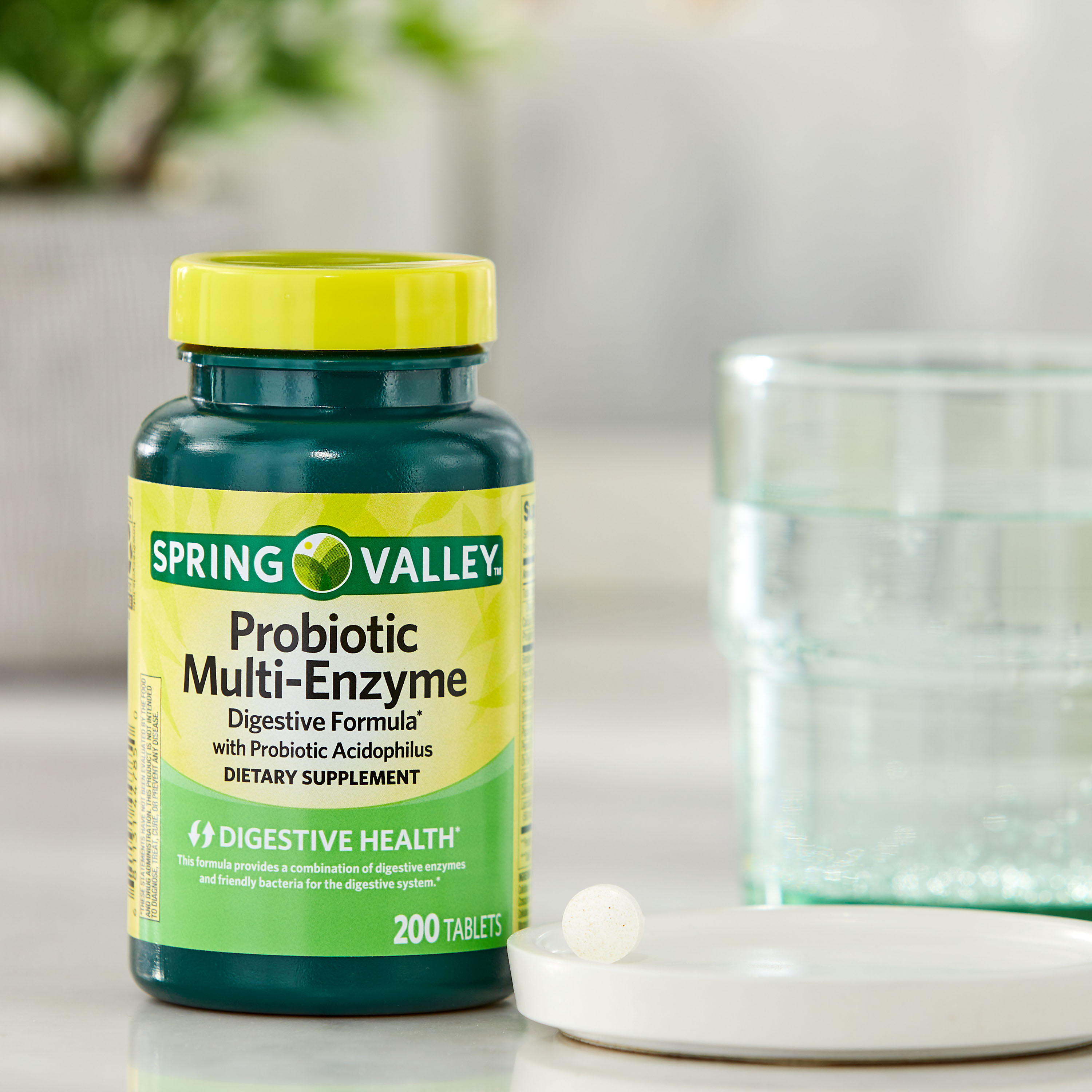 Spring Valley Probiotic MultiEnzyme Digestive Formula Tablets, 200 Count