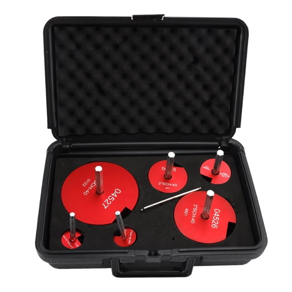 04529 for PPRK6 Plastic Pipe Fitting Reamer, PVC Reed Pipe Reamer Kit Contains 3/4",1",1-1/2",2",3",4" Aluminum Head Fit into Standard 1/2" Drill for CPVC, PPR or ABS