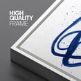 thumbnail image 4 of PixonSign Framed Canvas Print Wall Art Set Navy Blue Pastel Paint Stroke Rings Abstract Shapes Illustrations Modern Art Minimalism Decorative for Living Room, Bedroom, Office - 24"x36"x3 White, 4 of 5
