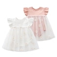 thumbnail image 6 of WOLLED 0M-3Y Newborn Baby Girls Romper Dress Ruffles Sleeve Bodysuit Floral Tulle Onesies Jumpsuits Skirt, 6 of 11