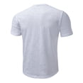 thumbnail image 6 of Men's Casual Button Down Shirt Cotton | Regular Fit Short Sleeve Blouse | Round Neck Button Closure | Breathable & Soft | Daily Wear Office Vacation | Classic Essential | Zenithor,White 2XL, 6 of 9
