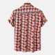 thumbnail image 4 of Hombres Casual Botones Playa Sin posicionamiento Estampado floral Turndown Camisa de manga corta Blusa Pompotops oipoqjl49081, 4 of 9