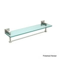 thumbnail image 3 of Montero Collection 22 Inch Glass Vanity Shelf with Integrated Towel Bar, 3 of 5