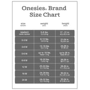 Onesies Brand Gender Neutral Footless Unionsuits, 3-Pack, Sizes 0/3 Months - 5T