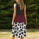 thumbnail image 5 of Vestido Largo de Manga Larga para Mujeres Casual sin Posicionamiento Impreso sin Mangas Suelto con Cuello Redondo Y Bolsillos, Vestido de Poliéster Elástico Suave para Uso Diario, 5 of 6