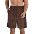 thumbnail image 2 of Uemuo Vintage Wood Pattern Men's Swim Trunks Hawaiian Beach Bathing Suit Swimsuits Beach Quick-Dry Shorts with Pockets-XX-Large, 2 of 9