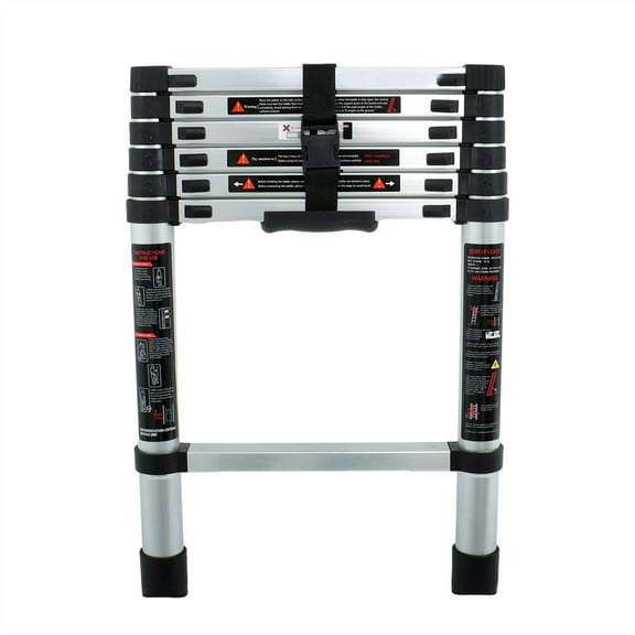 6.6 FT Folding Collapsible Multi-Purpose Extension Ladder With Non-Slip Feet