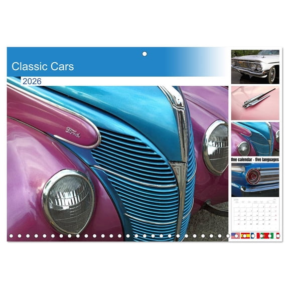 Classic Cars (Monthly Wall Calendar 2026 16.5 x 23.4 (open)), CALVENDO 14 Month Calendar