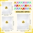 thumbnail image 2 of 80 Pcs 3 Sizes Shrink Wrap Bags for Gift Baskets 20" x 28" 16" 24" 14" 18" Clear plastic Heat Cellophane and 6 Color Pull Bows easter Christmas Packaging, 2 of 4
