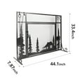 thumbnail image 3 of Dawot 44 x 33 Inch Fireplace Screen, Metal Fireplace Screen with Single Door, Baby Safe Spark Guard Protector Wood Burning Stove Decorative Accessories, 3 of 8