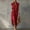 Red, variant on Morttic Women's Fashion Stand-Up Collar Short Sleeve Maxi Dress – Solid Color Side Split & Pocket Sexy Casual Summer Outfit Black,S