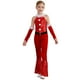 thumbnail image 5 of Disfraz de elfo navideño para niñas, disfraz de bastón de caramelo de Papá Noel, mono de carnaval, mono acampanado de lentejuelas de felpa con conjunto de manga para el brazo, 5 of 5