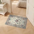 thumbnail image 2 of ODIKA 2'x3' Ultra-Soft Accent Mat, Symmetrical Butterfly Scattered Delicate Border Boho Motif Whimsical None Washable, Bare feet friendly, Easy Care Indoor rug for Bedside, Footrest, 2 of 7
