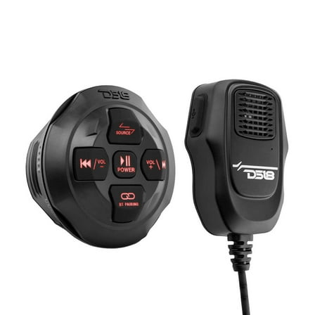 DS18 BTRCRMIC Marine Powersports Waterproof Bluetooth Receiver w/ Controls & Mic