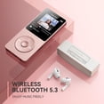 thumbnail image 2 of Reproductor MP3 AGPTEK A02 Bluetooth 5.3 32GB con altavoz en oro rosa, 2 of 9
